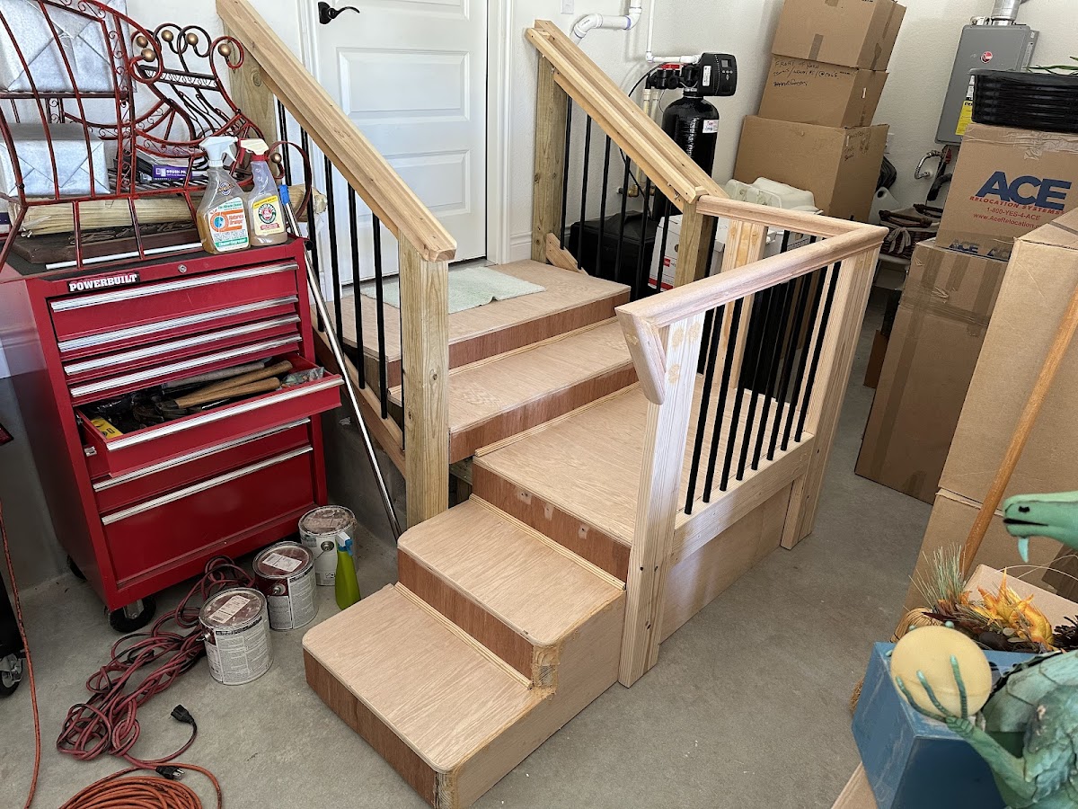 Custom staircase built by BMac's Handyman